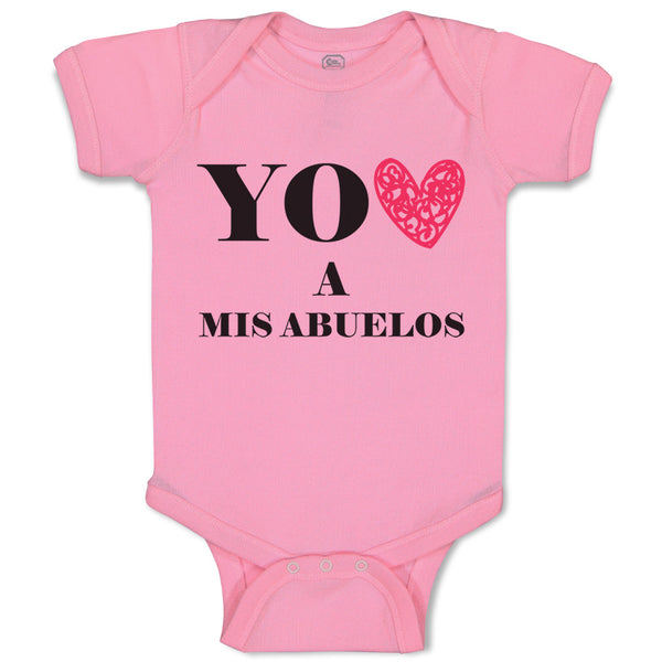 Baby Clothes You Heart A Mis Abuelos Funny Humor Baby Bodysuits Cotton