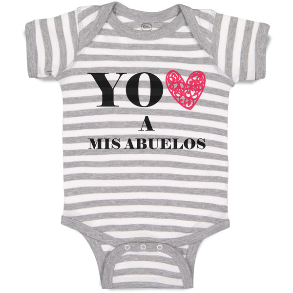 Baby Clothes You Heart A Mis Abuelos Funny Humor Baby Bodysuits Cotton