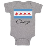 Baby Clothes Chicago Flag Star Valentines Love Baby Bodysuits Boy & Girl Cotton