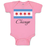 Baby Clothes Chicago Flag Star Valentines Love Baby Bodysuits Boy & Girl Cotton