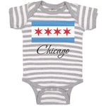 Baby Clothes Chicago Flag Star Valentines Love Baby Bodysuits Boy & Girl Cotton