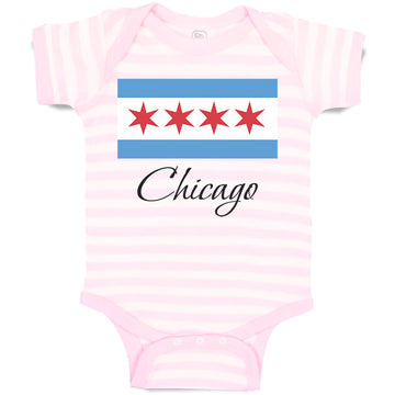 Baby Clothes Chicago Flag Star Valentines Love Baby Bodysuits Boy & Girl Cotton