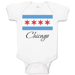 Baby Clothes Chicago Flag Star Valentines Love Baby Bodysuits Boy & Girl Cotton