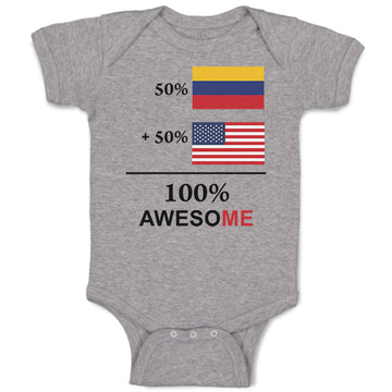 Baby Clothes 50% Colombian 50%American 100% Awesome Baby Bodysuits Cotton