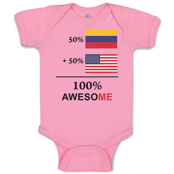 Baby Clothes 50% Colombian 50%American 100% Awesome Baby Bodysuits Cotton