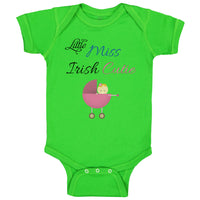 Baby Clothes Little Miss Irish Cutie St Patrick's Ireland Baby Bodysuits Cotton