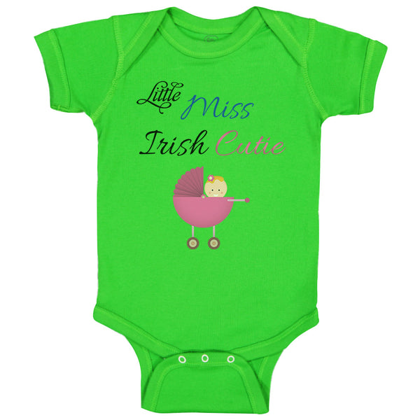 Baby Clothes Little Miss Irish Cutie St Patrick's Ireland Baby Bodysuits Cotton