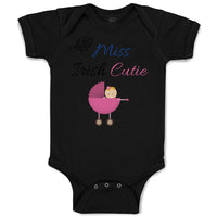 Baby Clothes Little Miss Irish Cutie St Patrick's Ireland Baby Bodysuits Cotton