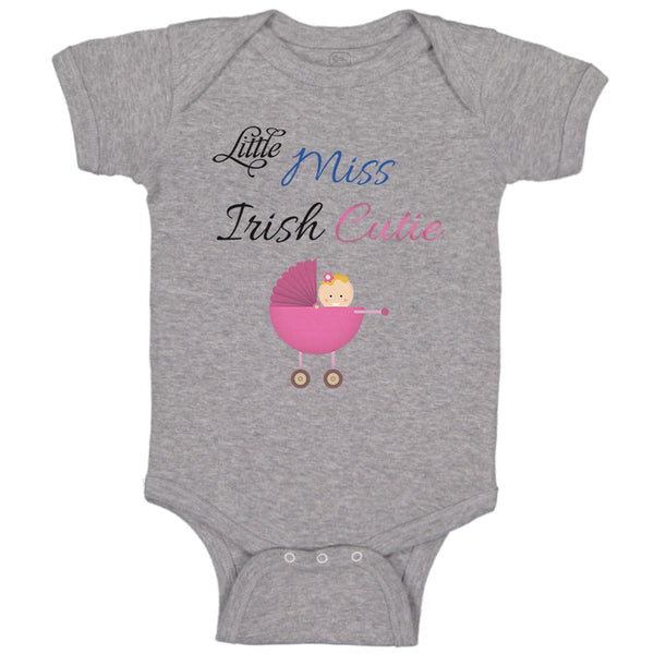 Baby Clothes Little Miss Irish Cutie St Patrick's Ireland Baby Bodysuits Cotton