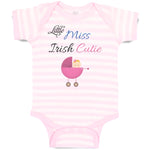 Baby Clothes Little Miss Irish Cutie St Patrick's Ireland Baby Bodysuits Cotton