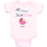 Baby Clothes Little Miss Irish Cutie St Patrick's Ireland Baby Bodysuits Cotton