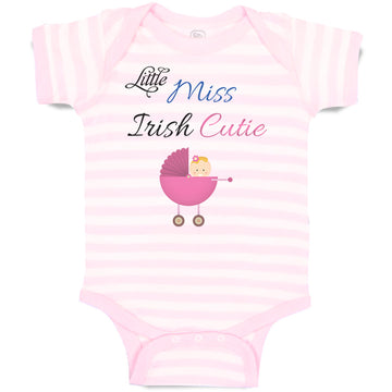 Baby Clothes Little Miss Irish Cutie St Patrick's Ireland Baby Bodysuits Cotton