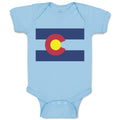 Baby Clothes Colorado Flag Map Baby Bodysuits Boy & Girl Newborn Clothes Cotton