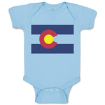 Baby Clothes Colorado Flag Map Baby Bodysuits Boy & Girl Newborn Clothes Cotton