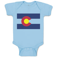 Baby Clothes Colorado Flag Map Baby Bodysuits Boy & Girl Newborn Clothes Cotton