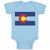 Baby Clothes Colorado Flag Map Baby Bodysuits Boy & Girl Newborn Clothes Cotton