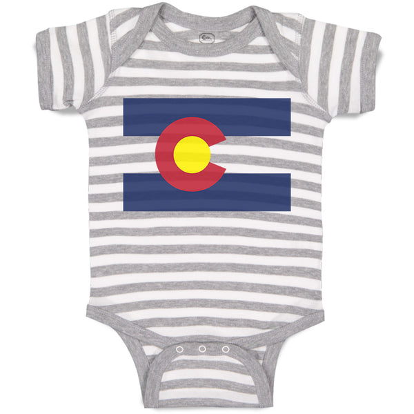 Baby Clothes Colorado Flag Map Baby Bodysuits Boy & Girl Newborn Clothes Cotton