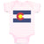 Baby Clothes Colorado Flag Map Baby Bodysuits Boy & Girl Newborn Clothes Cotton