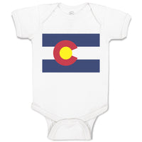 Baby Clothes Colorado Flag Map Baby Bodysuits Boy & Girl Newborn Clothes Cotton