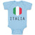 Baby Clothes Italian Italy Soccer Baby Bodysuits Boy & Girl Cotton