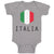 Baby Clothes Italian Italy Soccer Baby Bodysuits Boy & Girl Cotton