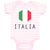 Baby Clothes Italian Italy Soccer Baby Bodysuits Boy & Girl Cotton