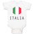 Baby Clothes Italian Italy Soccer Baby Bodysuits Boy & Girl Cotton