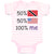 Baby Clothes 50%Trinidad 50% American 100% Me Baby Bodysuits Boy & Girl Cotton