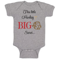 Baby Clothes This Tittle Monkey Has A Big Secret Safari Baby Bodysuits Cotton