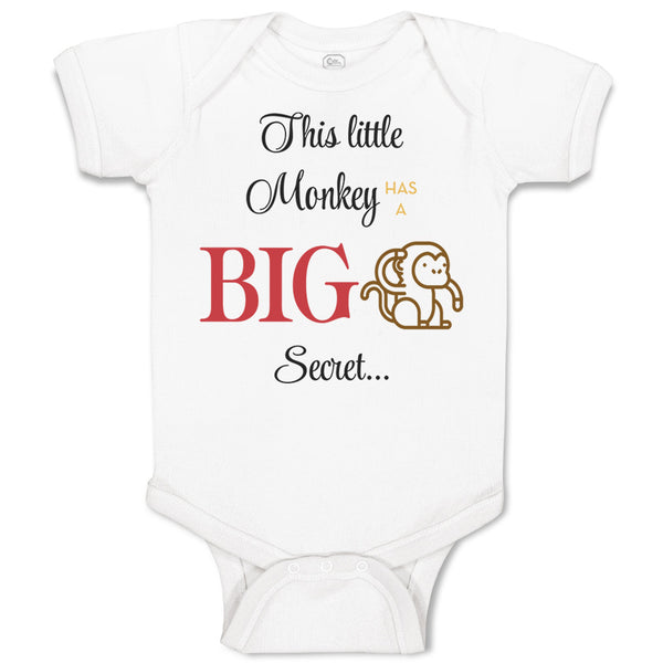 Baby Clothes This Tittle Monkey Has A Big Secret Safari Baby Bodysuits Cotton