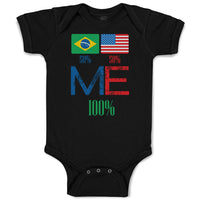 Baby Clothes Brazil Usa Flag Design Baby Bodysuits Boy & Girl Cotton