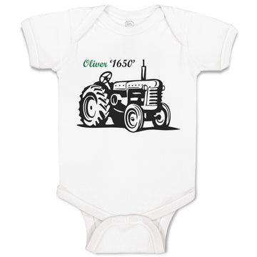 Baby Clothes Oliver Tractors Funny Humor Baby Bodysuits Boy & Girl Cotton