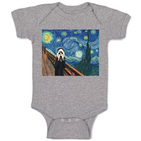 Baby Clothes Starry Night Vincent Van Gogh Funny Humor Baby Bodysuits Cotton