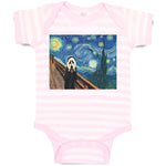 Baby Clothes Starry Night Vincent Van Gogh Funny Humor Baby Bodysuits Cotton