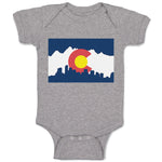 Baby Clothes Colorado Flag Valentines Love Baby Bodysuits Boy & Girl Cotton