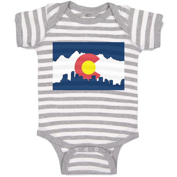 Baby Clothes Colorado Flag Valentines Love Baby Bodysuits Boy & Girl Cotton