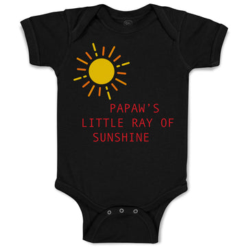 Baby Clothes Papaw's Little Ray of Sunshine Grandpa Grandfather Baby Bodysuits