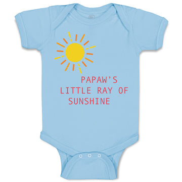 Baby Clothes Papaw's Little Ray of Sunshine Grandpa Grandfather Baby Bodysuits