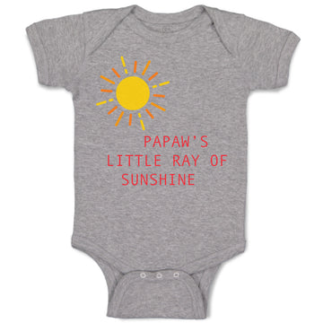 Baby Clothes Papaw's Little Ray of Sunshine Grandpa Grandfather Baby Bodysuits