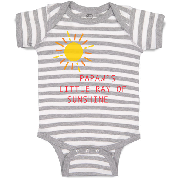 Baby Clothes Papaw's Little Ray of Sunshine Grandpa Grandfather Baby Bodysuits