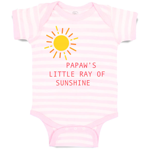 Baby Clothes Papaw's Little Ray of Sunshine Grandpa Grandfather Baby Bodysuits