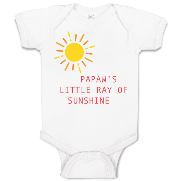 Baby Clothes Papaw's Little Ray of Sunshine Grandpa Grandfather Baby Bodysuits