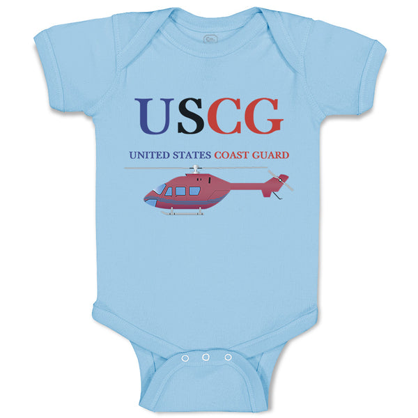 Baby Clothes Uscg United States Coast Guard Baby Bodysuits Boy & Girl Cotton