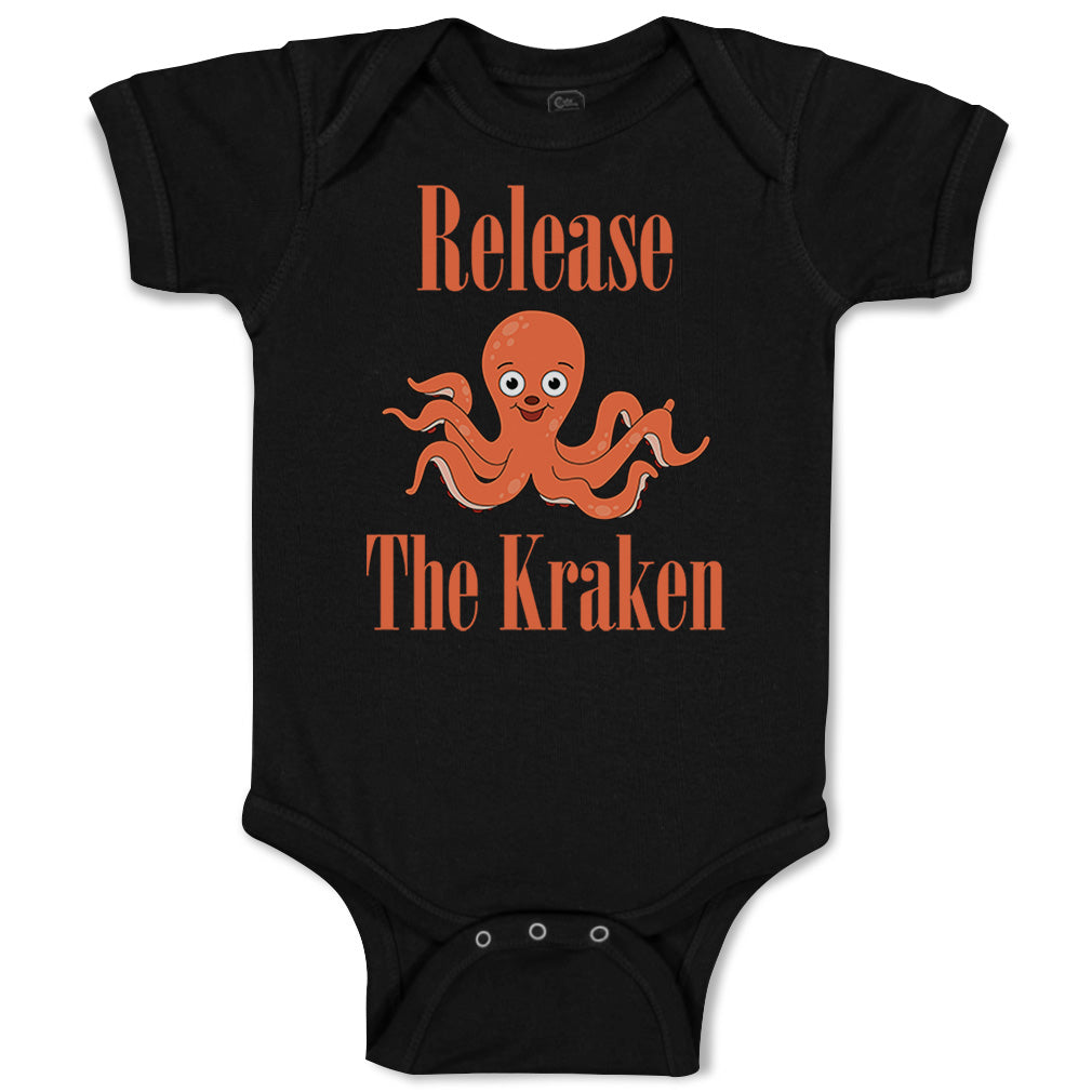 Cute Rascals Body Para Bebé Release The Kraken Funny Humor Boy & Girl Baby Clothes Funny Cotton
