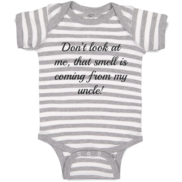 Baby Clothes Don'T Look at Me Funny Humor Baby Bodysuits Boy & Girl Cotton