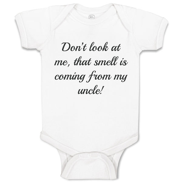 Baby Clothes Don'T Look at Me Funny Humor Baby Bodysuits Boy & Girl Cotton