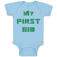Baby Clothes My First Eid Arabic Arab Baby Bodysuits Boy & Girl Cotton