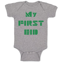 Baby Clothes My First Eid Arabic Arab Baby Bodysuits Boy & Girl Cotton