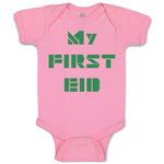 Baby Clothes My First Eid Arabic Arab Baby Bodysuits Boy & Girl Cotton