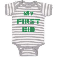 Baby Clothes My First Eid Arabic Arab Baby Bodysuits Boy & Girl Cotton